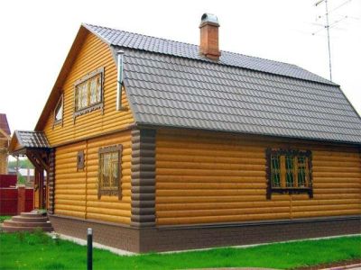 Обшивка фасада блок-хаусом